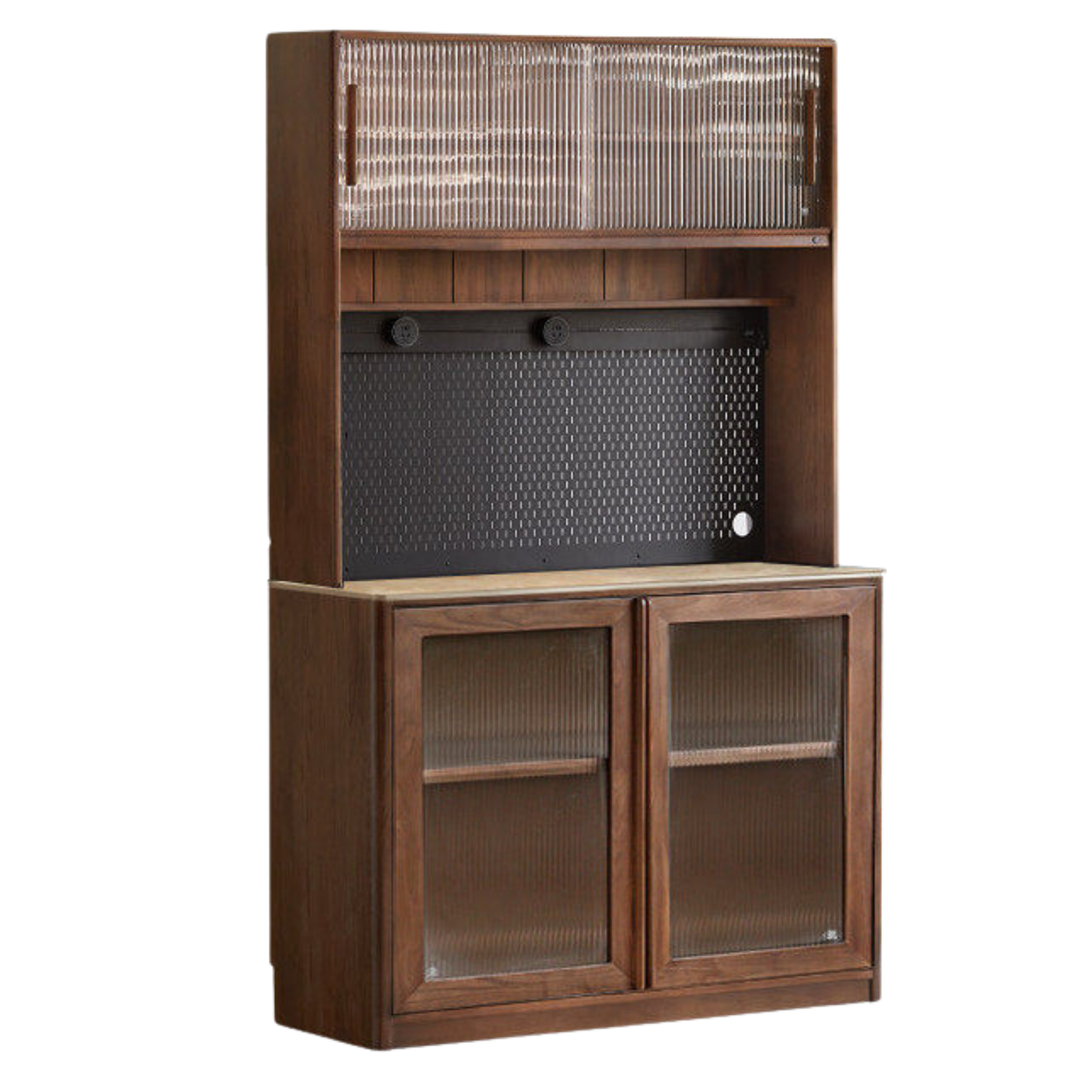 Black Walnut Solid Wood Sideboard Hole Storage