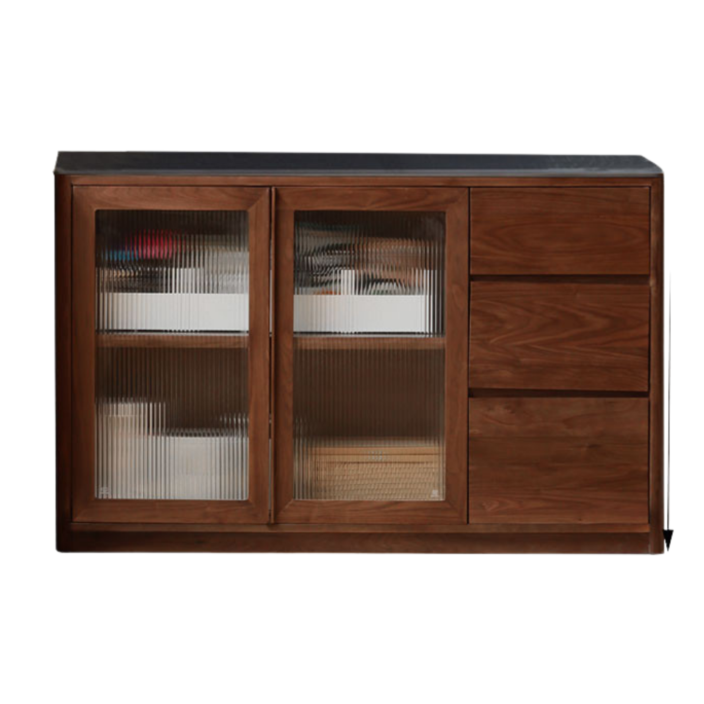 Black Walnut Solid Wood Sideboard Hole Storage