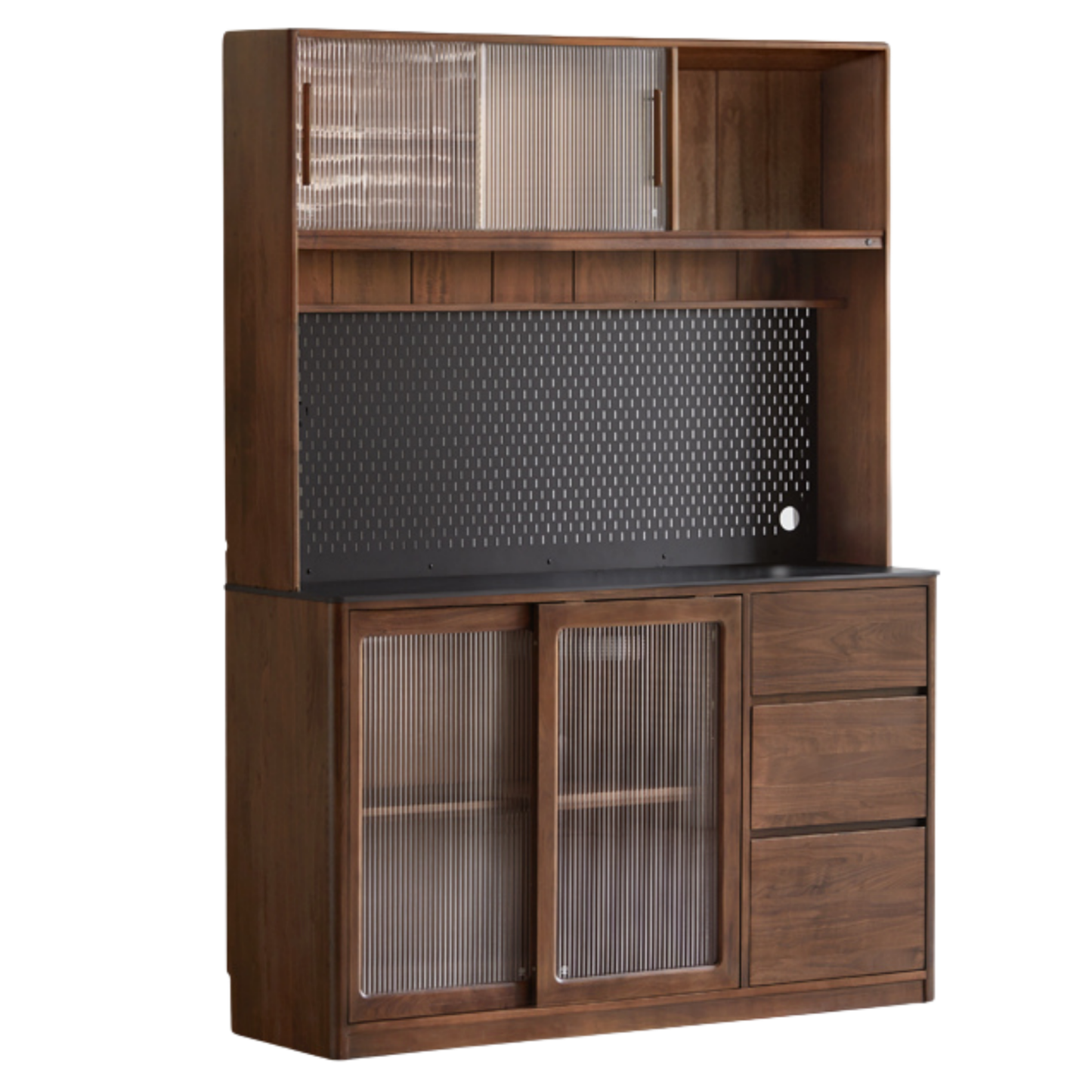 Black Walnut Solid Wood Sideboard Hole Storage