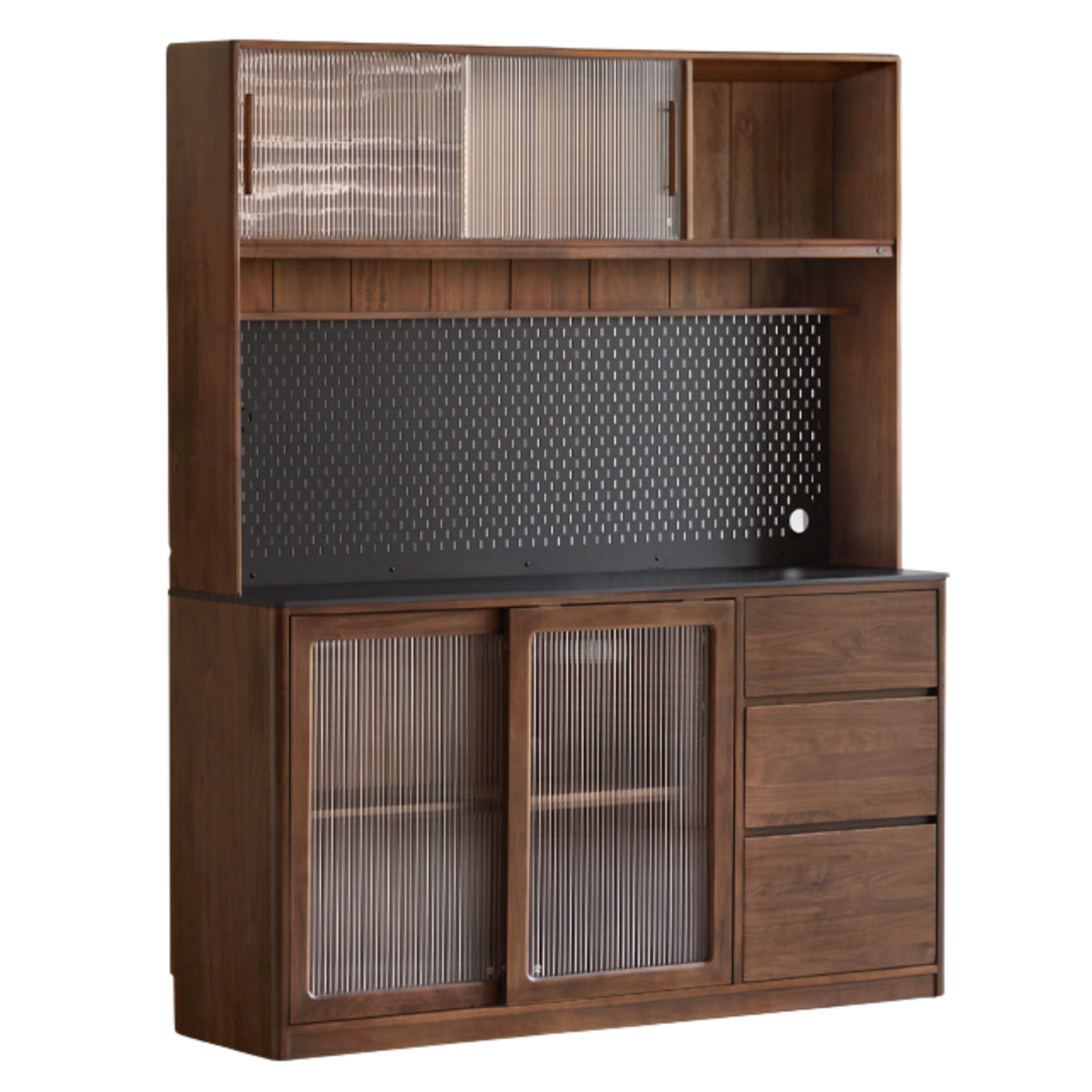 Black Walnut Solid Wood Sideboard Hole Storage