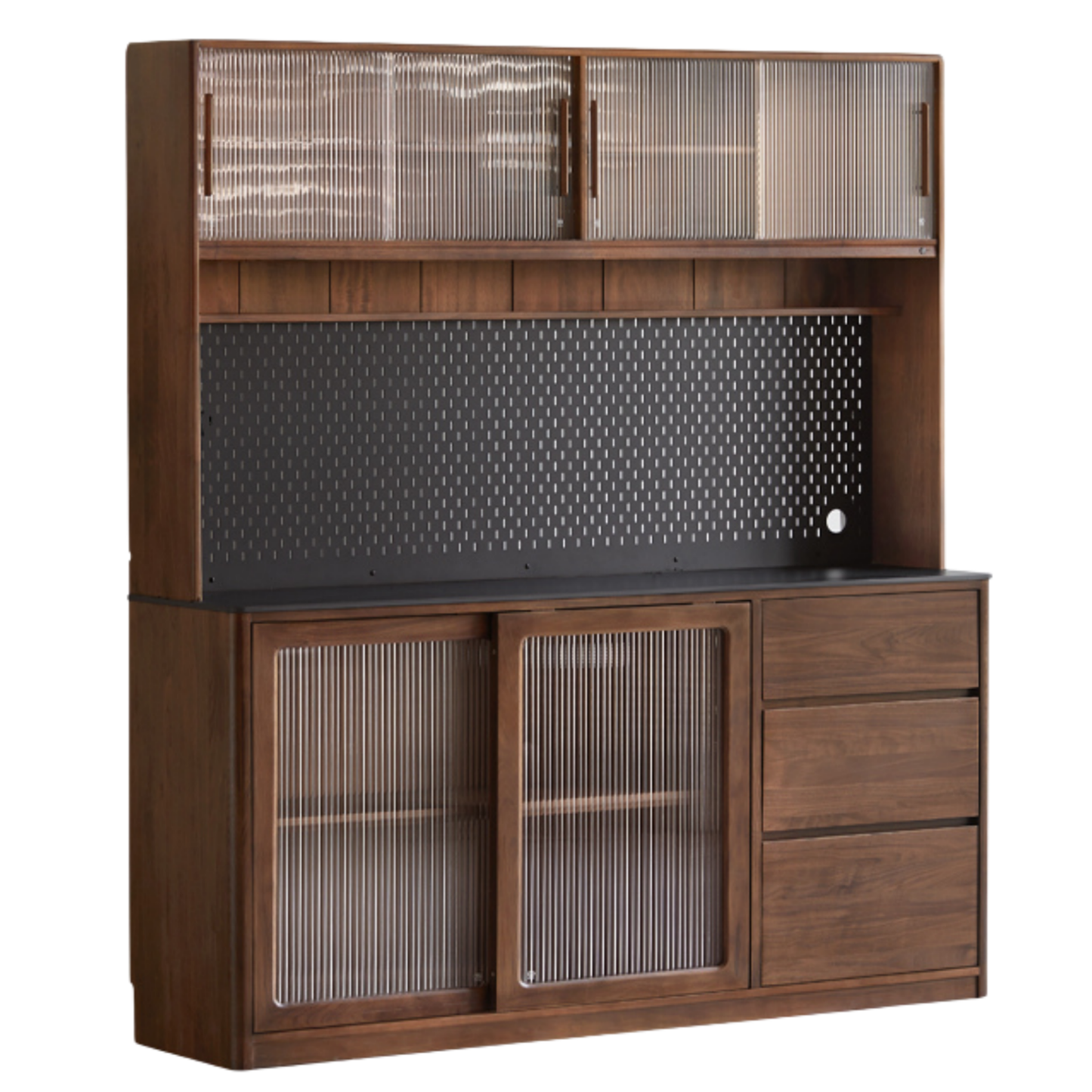 Black Walnut Solid Wood Sideboard Hole Storage