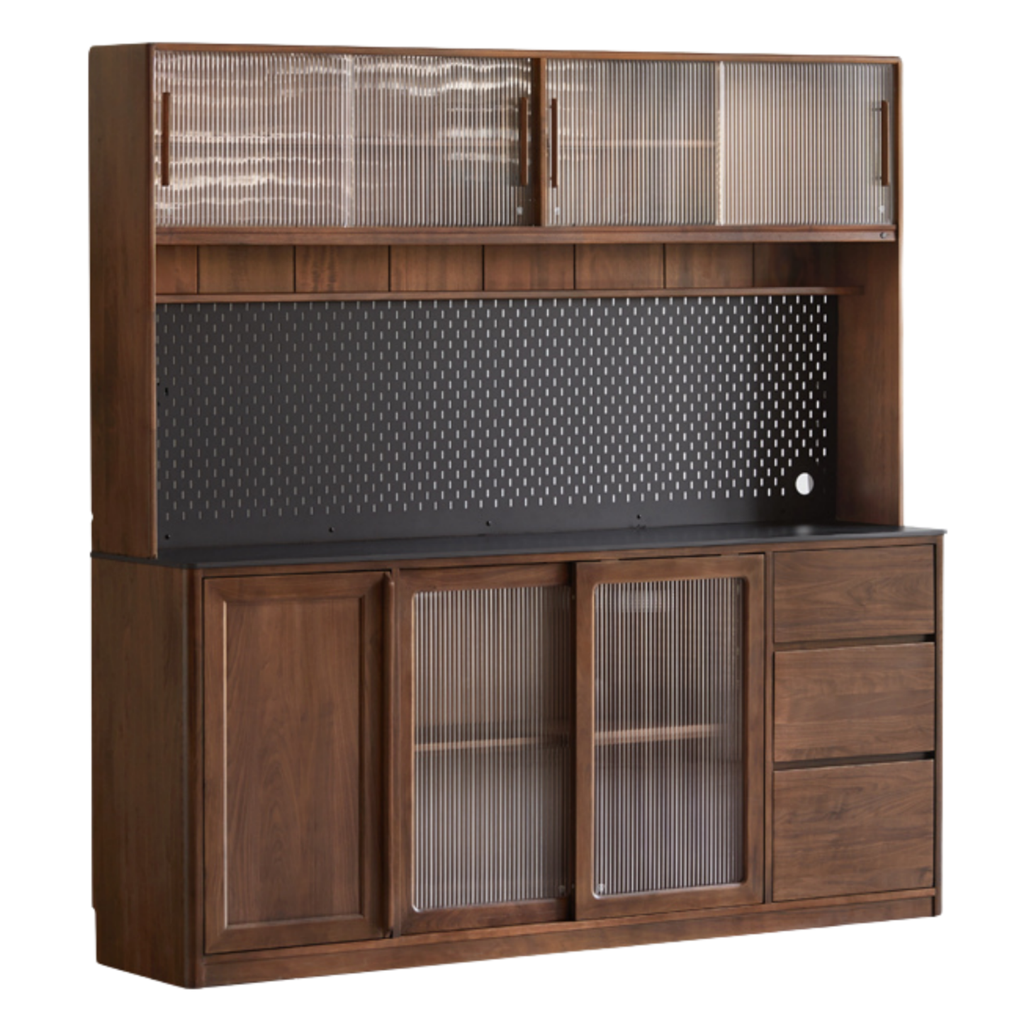 Black Walnut Solid Wood Sideboard Hole Storage