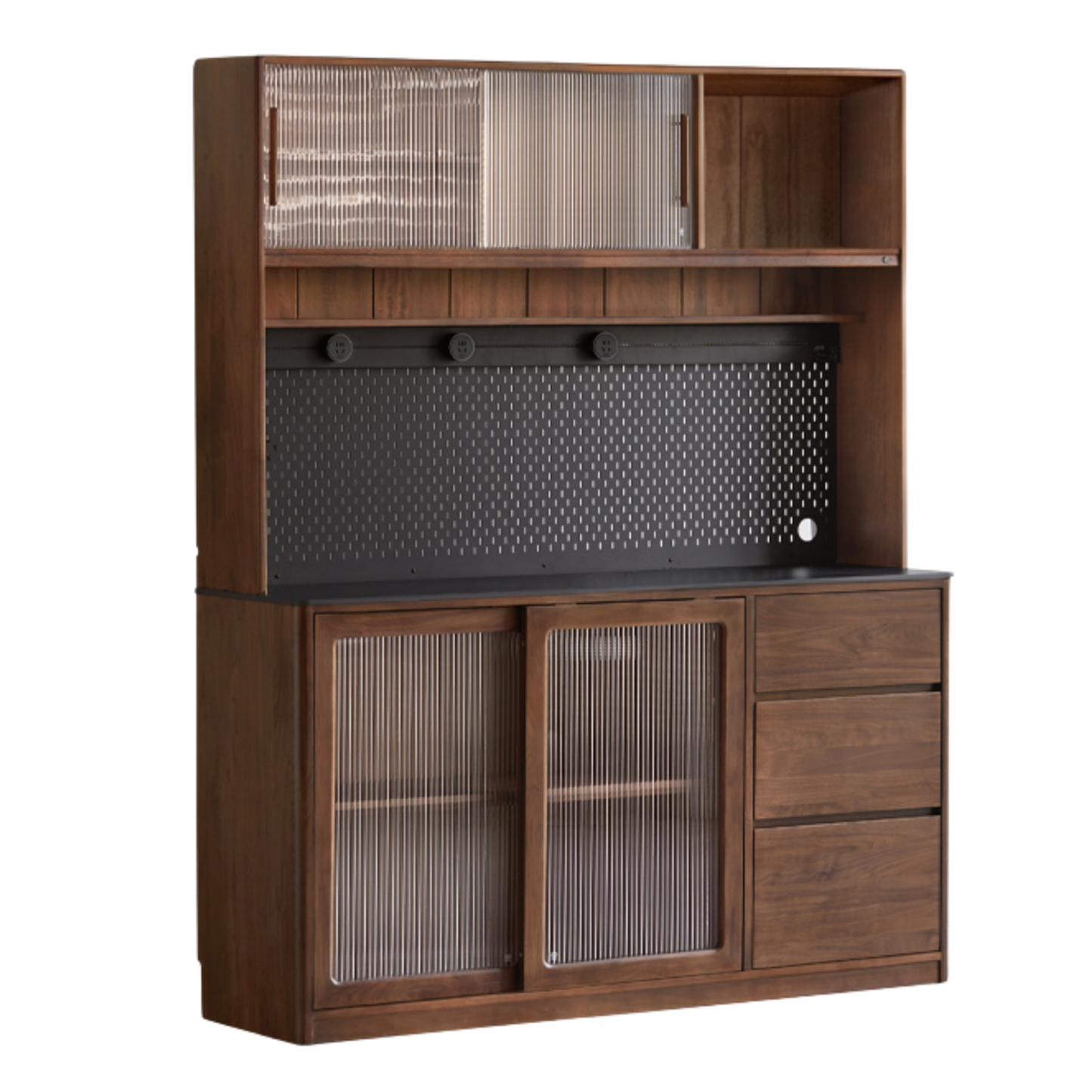Black Walnut Solid Wood Sideboard Hole Storage