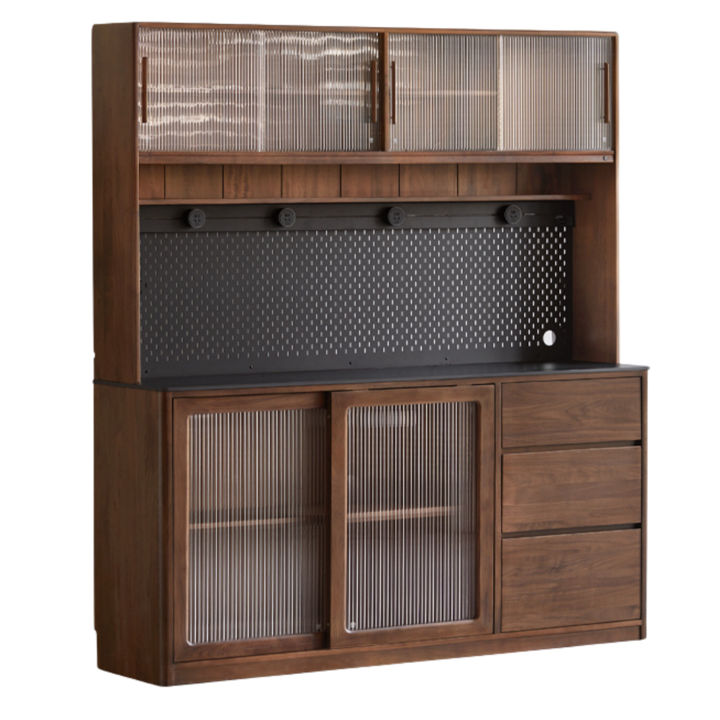 Black Walnut Solid Wood Sideboard Hole Storage