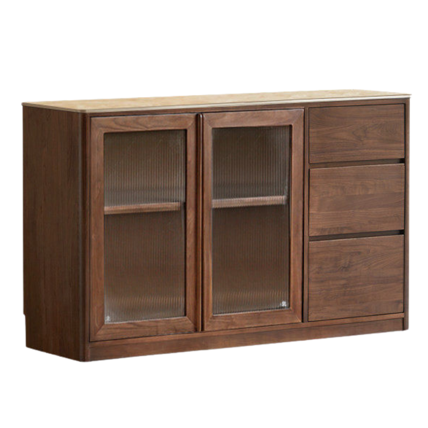 Black Walnut Solid Wood Sideboard Hole Storage