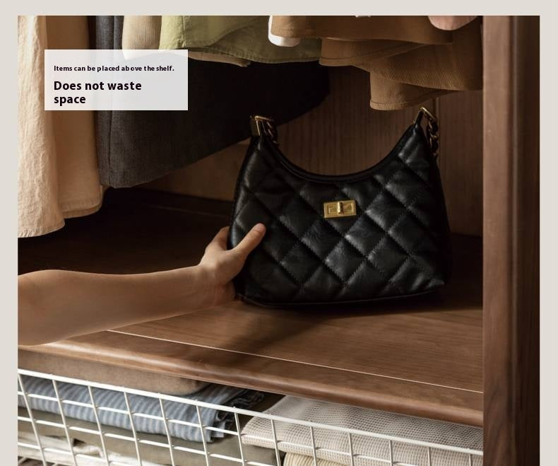 Black Walnut Solid Wood Sliding Door Wardrobe