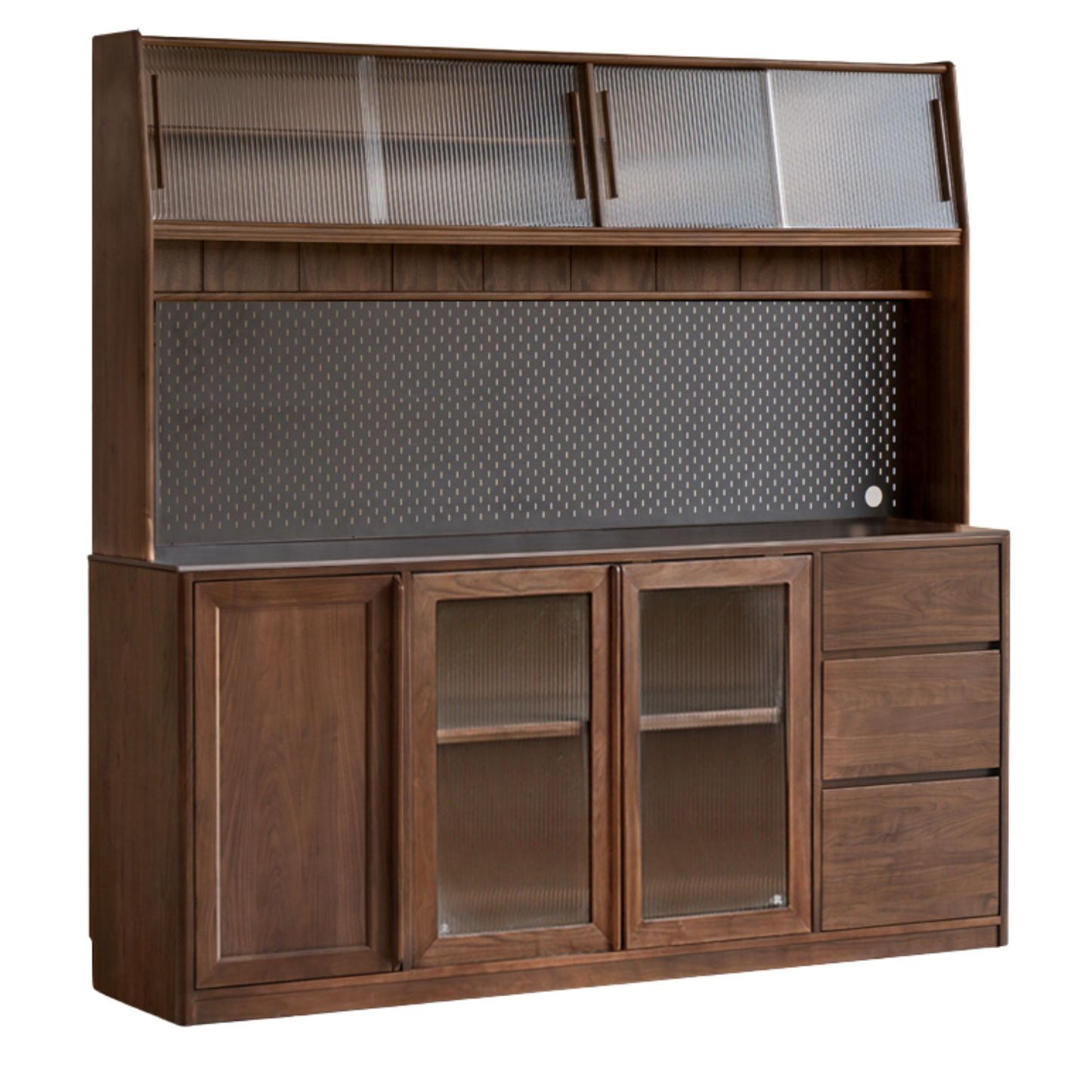 Black Walnut Solid Wood Sideboard Hole Storage