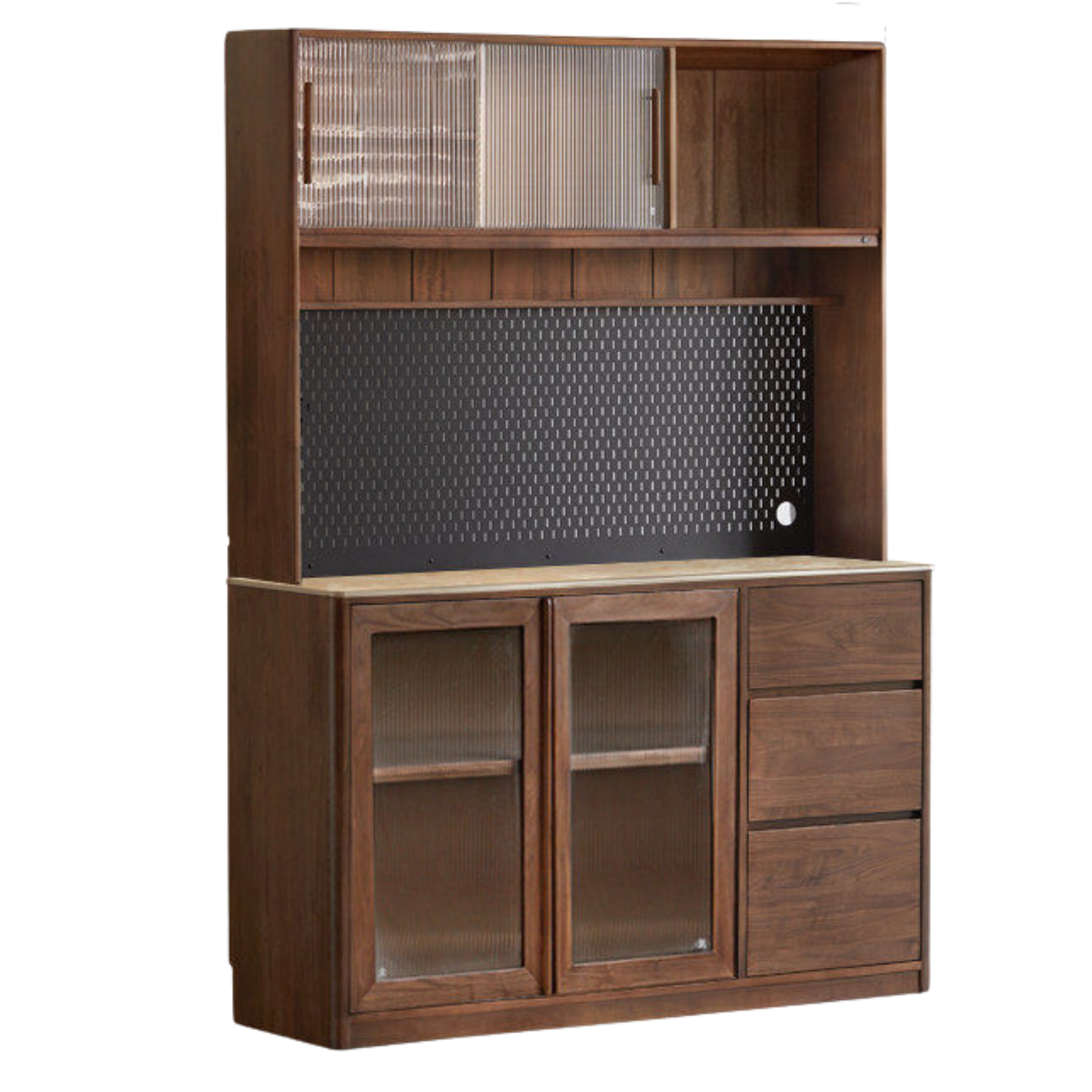 Black Walnut Solid Wood Sideboard Hole Storage