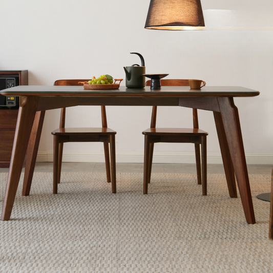 Black Walnut Solid Wood Slate North American Dining Table