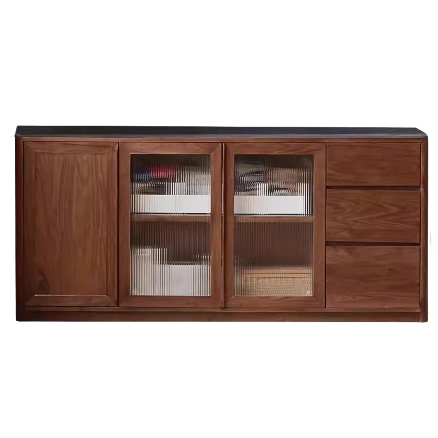 Black Walnut Solid Wood Sideboard Hole Storage