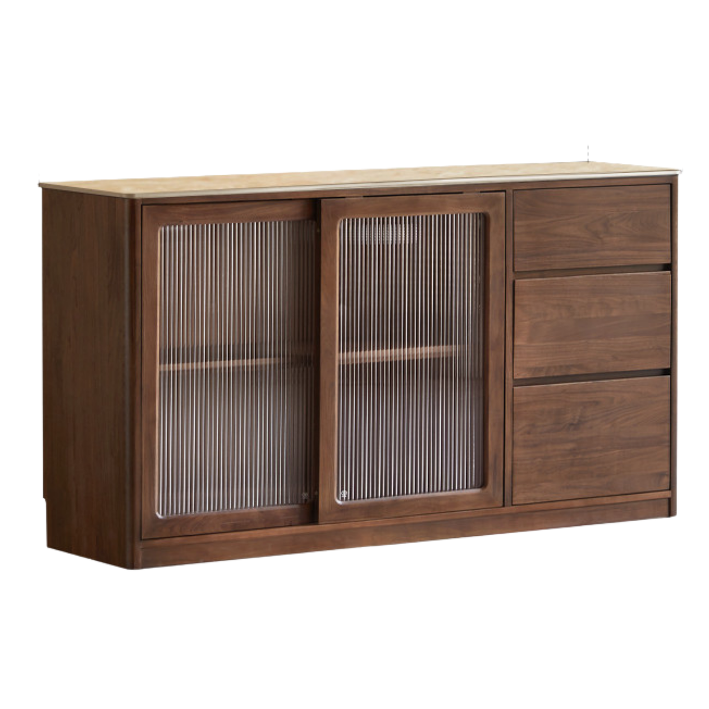 Black Walnut Solid Wood Sideboard Hole Storage