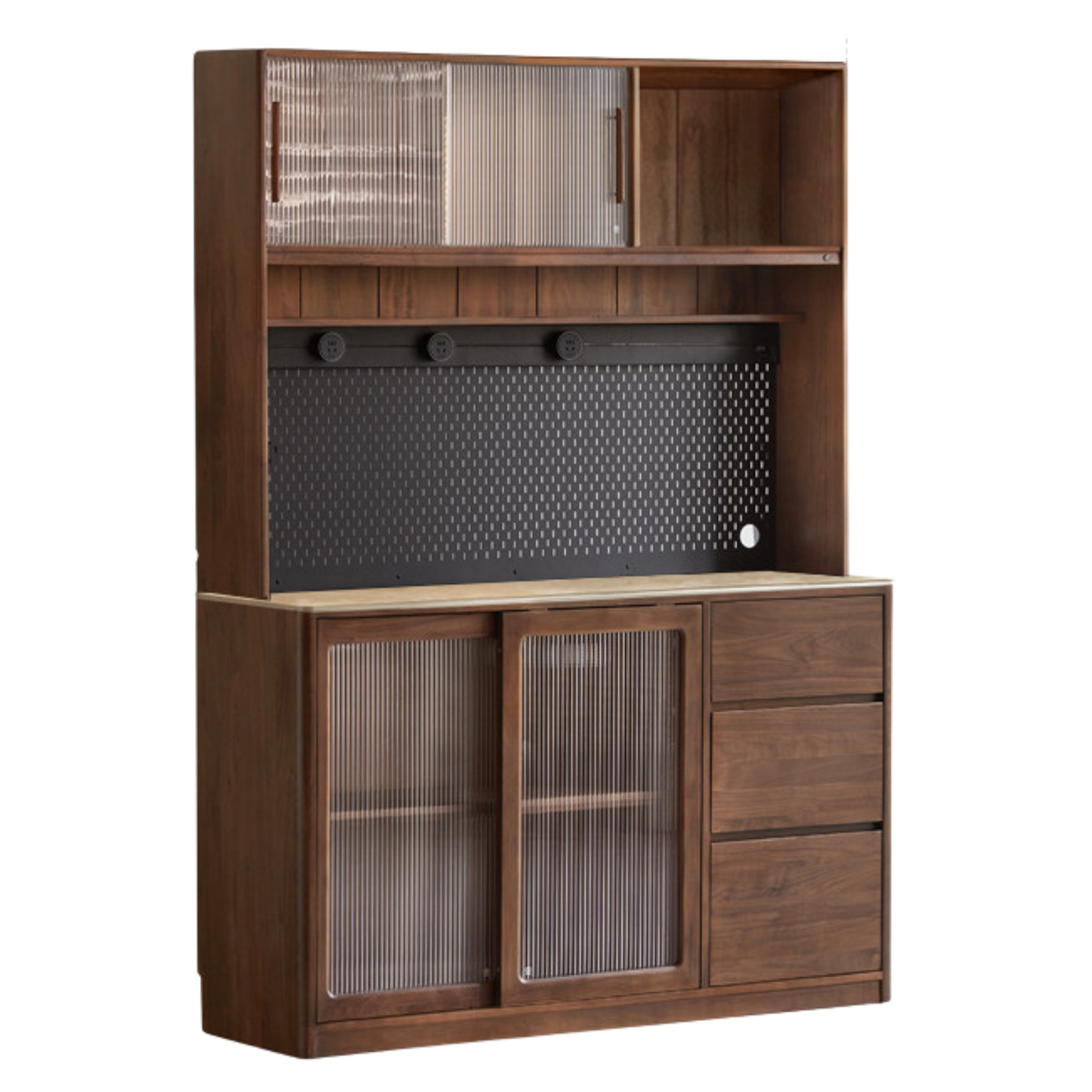 Black Walnut Solid Wood Sideboard Hole Storage