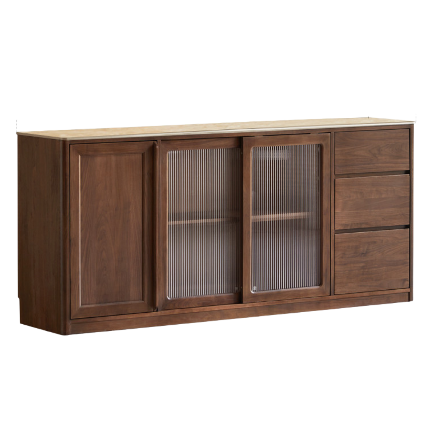 Black Walnut Solid Wood Sideboard Hole Storage