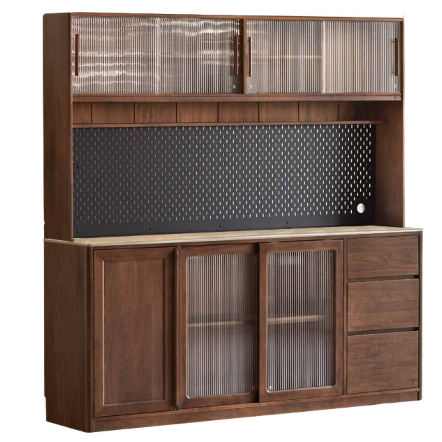 Black Walnut Solid Wood Sideboard Hole Storage