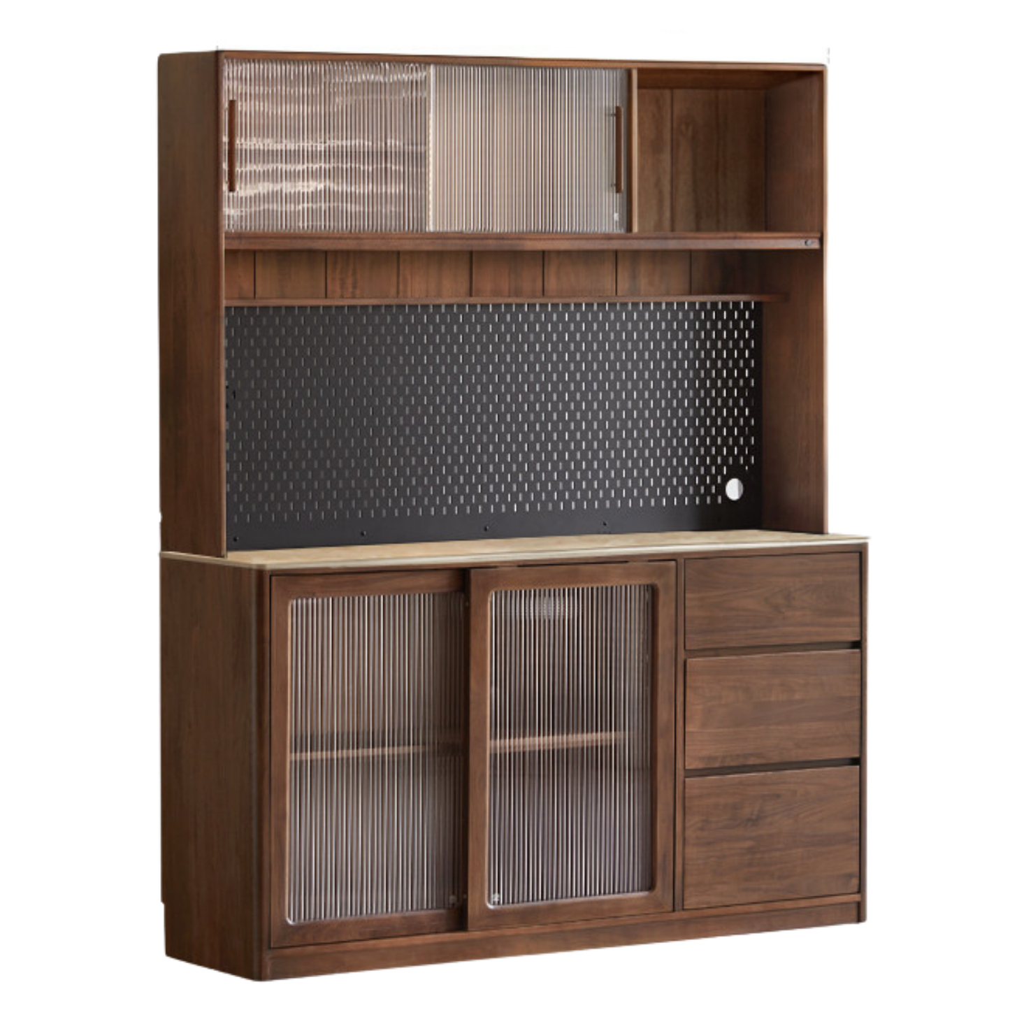 Black Walnut Solid Wood Sideboard Hole Storage