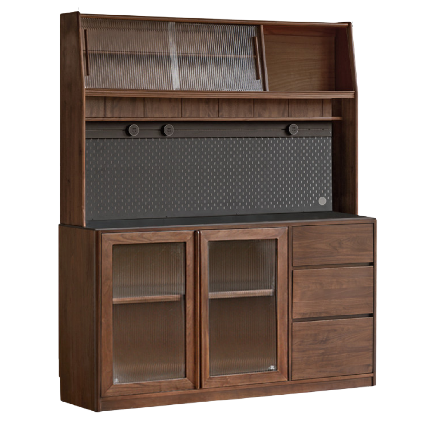 Black Walnut Solid Wood Sideboard Hole Storage
