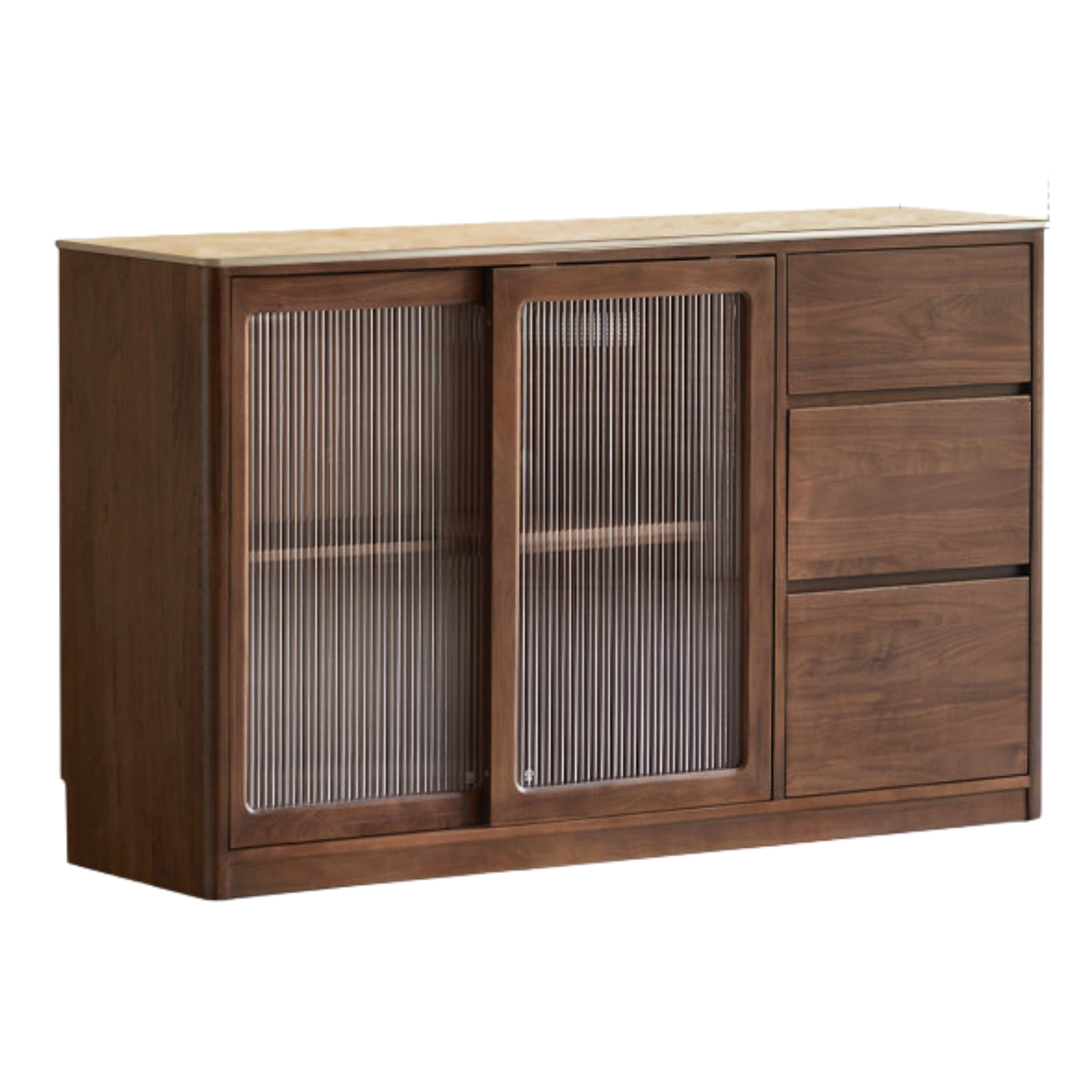 Black Walnut Solid Wood Sideboard Hole Storage