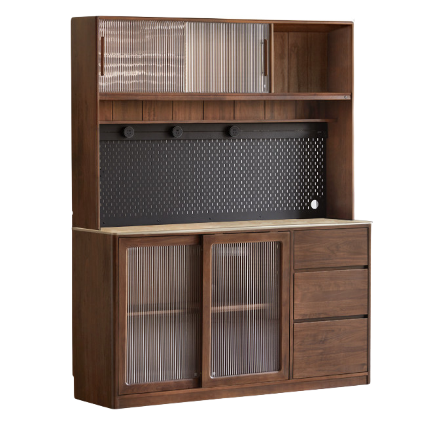 Black Walnut Solid Wood Sideboard Hole Storage