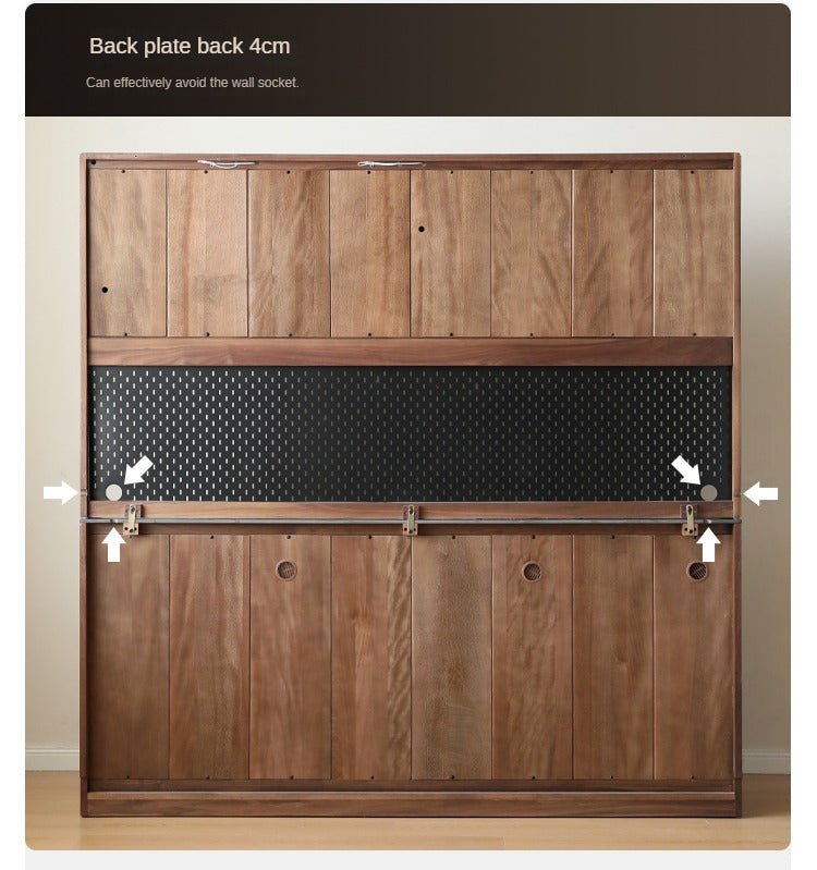 Black Walnut Solid Wood Sideboard Hole Storage